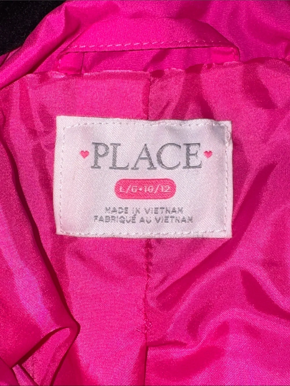 The Children's Place Bright Pink Quilted Puffer Jacket